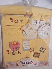 NEW 8-Piece Baby Gift Set - Juniors Brand - All-Star Sports Theme (NWT)