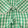 Marks and Spencers girls  green and white gingham shorts and tie-front top set. Image 4