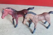 SET of 2 PONY  Brown Plastic Figure Toys.