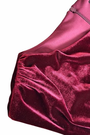 red velvet dress