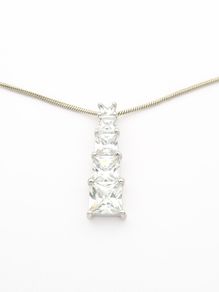 Silver Cubic Zirconia Necklace