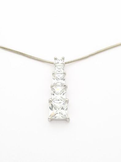 Silver Cubic Zirconia Necklace
