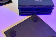 leinster rugby slate coaster set