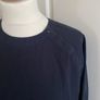 Muji size 12 black cotton top with ribbed cuff Image 2