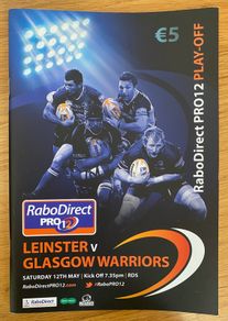 2012 Leinster v Glasgow Warriors - RaboDirect Pro12 Play-Off Programme