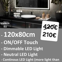 LED Bathroom Mirror 120x80cm