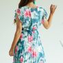 Pleated dress - green leaves Image 4