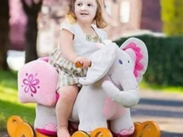 plush rocking horse elephant