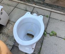 vintage toilet 1930's house