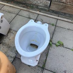vintage toilet 1930's house