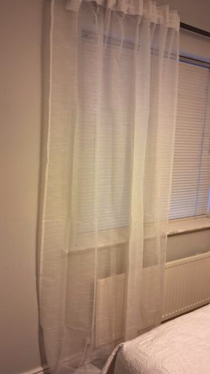 IKEA white sheer curtains
