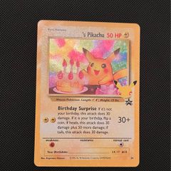 Official Pokemon TCG Birthday Pikachu card 24/53 from the special Celebrations