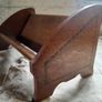 Oak Book Trough with Inlaid Border Image 2