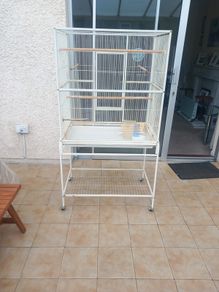 large mobile bird cage