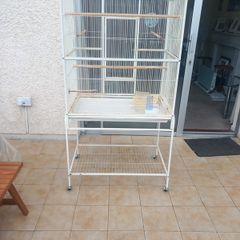 large mobile bird cage