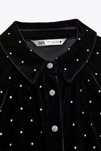 Zara Shimmery Velvet Dress
