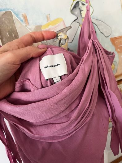 Reformation dress Doris in sugar plum