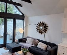 L shaped grey Ikea sofa