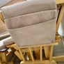 Babylo Milan Glider Armchair Chair With Ottoman Footstool - Natural Image 2