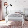 Single bed frame,  White or Black  bed frame, metal bed frame, Image 3