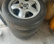 Alloys and tyres as seen in picture. Tyres perfect