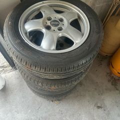 Alloys and tyres as seen in picture. Tyres perfect