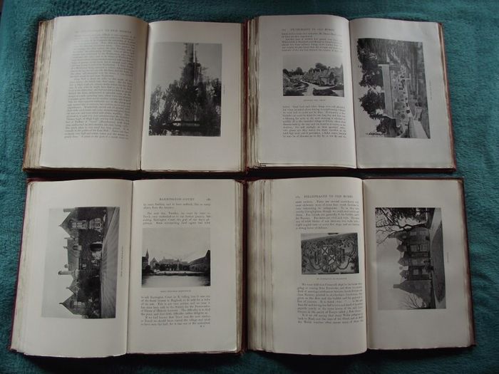4 Volumes - "Pilgrimages to Old Homes" by Fletcher Moss - 1903 - 1906 - 1908 - 1920