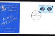 1973 Guernsey Royal Wedding Princess Anne and Captain Mark Phillips Commemorative Stamp Addressed First Day Cover (FDC)
