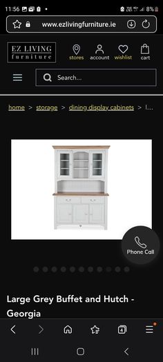 Grey and oak Dresser