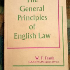 Principles of English Law Vintage Book