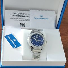 TechnoMarine MoonSun TM-818001 Men's Watch - 42mm - Silver & Blue - New