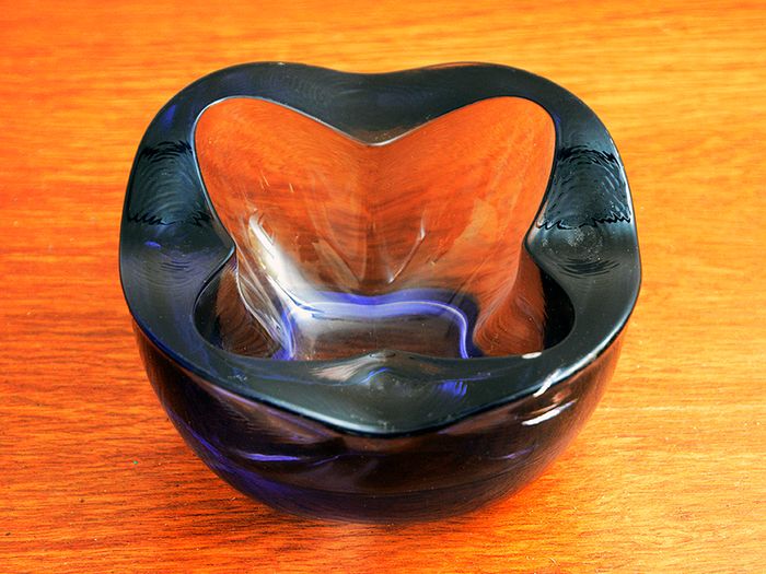 Mid Century Purple Glass Bowl