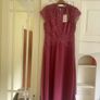 Dark Pink Lace Midi Dress/Bridesmaid/Mother of The Bride/Wedding Guest/Evening Wear BNWT Image 3