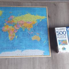 World map 500 pieces jigsaw like new