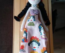 Frida Kahlo Crochet Doll Hand Crafted Amigurumi