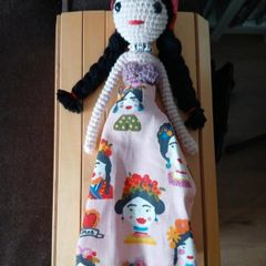 Frida Kahlo Crochet Doll Hand Crafted Amigurumi