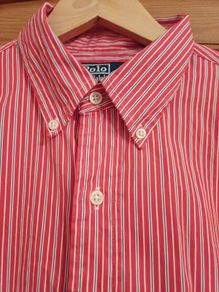 Ralph Lauren navy tag polo red stripped mens shirt