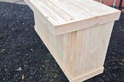 Rustic kitchen island with overhang