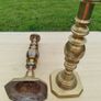 Edwardian Brass Candle Sticks Image 6