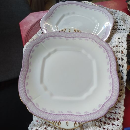 Late 19th century bone china Cake plates