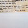 Dan Breen 1920s Public Reward Notice Poster Ireland Image 3