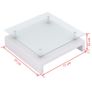 Coffee Table with Glass Top White Image 6