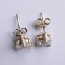 Vintage 925 Sterling Silver Heart shaped stud earrings Image 8
