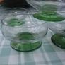 Green Vintage Glass Dishes Image 3