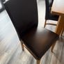 Oak extendable dining table + chairs Image 5