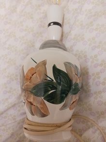 Avoca blue pottery table lamp