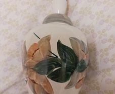 Avoca blue pottery table lamp