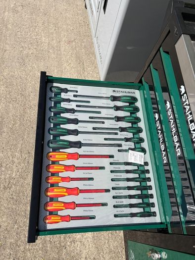 41" 7 Drawer Tool Box - Fully Loaded With Tools + Side Cabinet