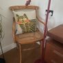 Vintage Rattan Bentwood X Cross back dining chair Farmhouse Country Image 5
