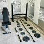 Adjustable Rack Bench Cast Iron Weights Barbell Dumbbells Image 5